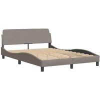 Estructura de Cama Matrimonial con Cabecero de Tela 120x200 cm