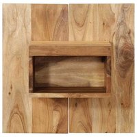 Mesita de Noche Madera Maciza de Acacia 50x27x50 Cm