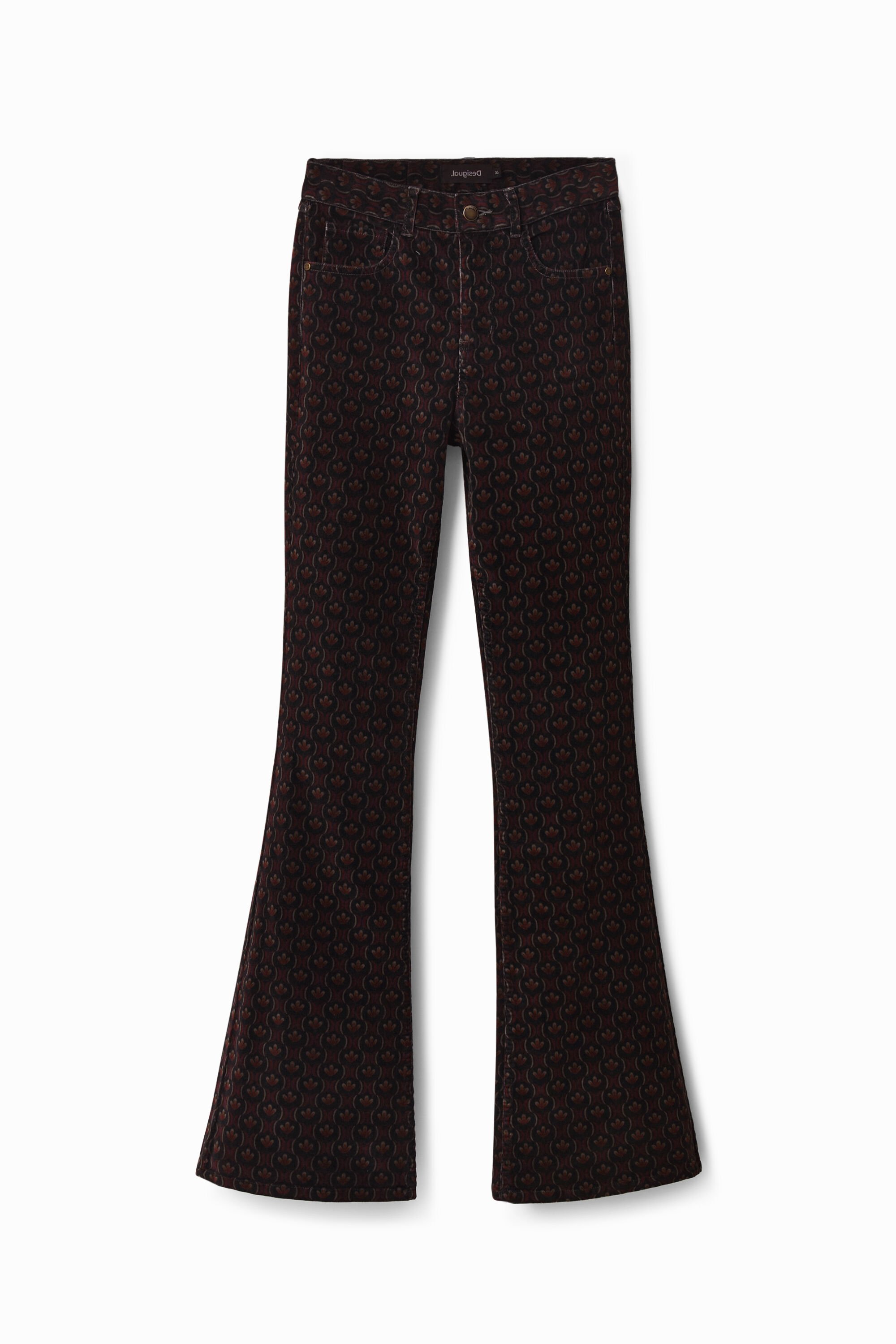 Desigual Pantalón de pana estampado retro para hombre