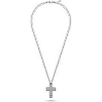 Collar de Acero Inoxidable Plateado para Hombre