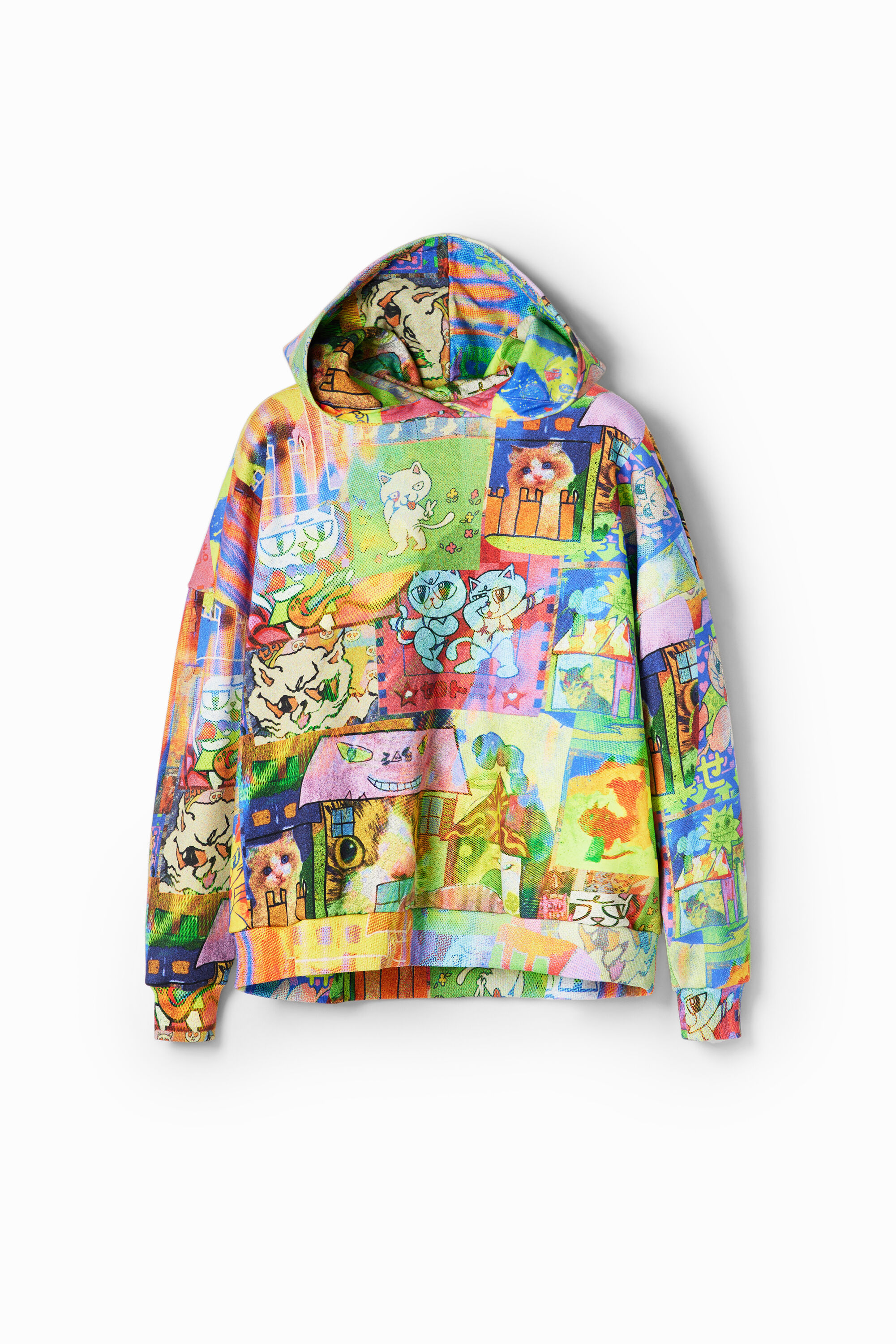 Sudadera Desigual Oversize Gatos María Escoté