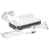 Estación de Carga Multifunción 100W con 5 Puertos USB-C y 1 Puerto USB
