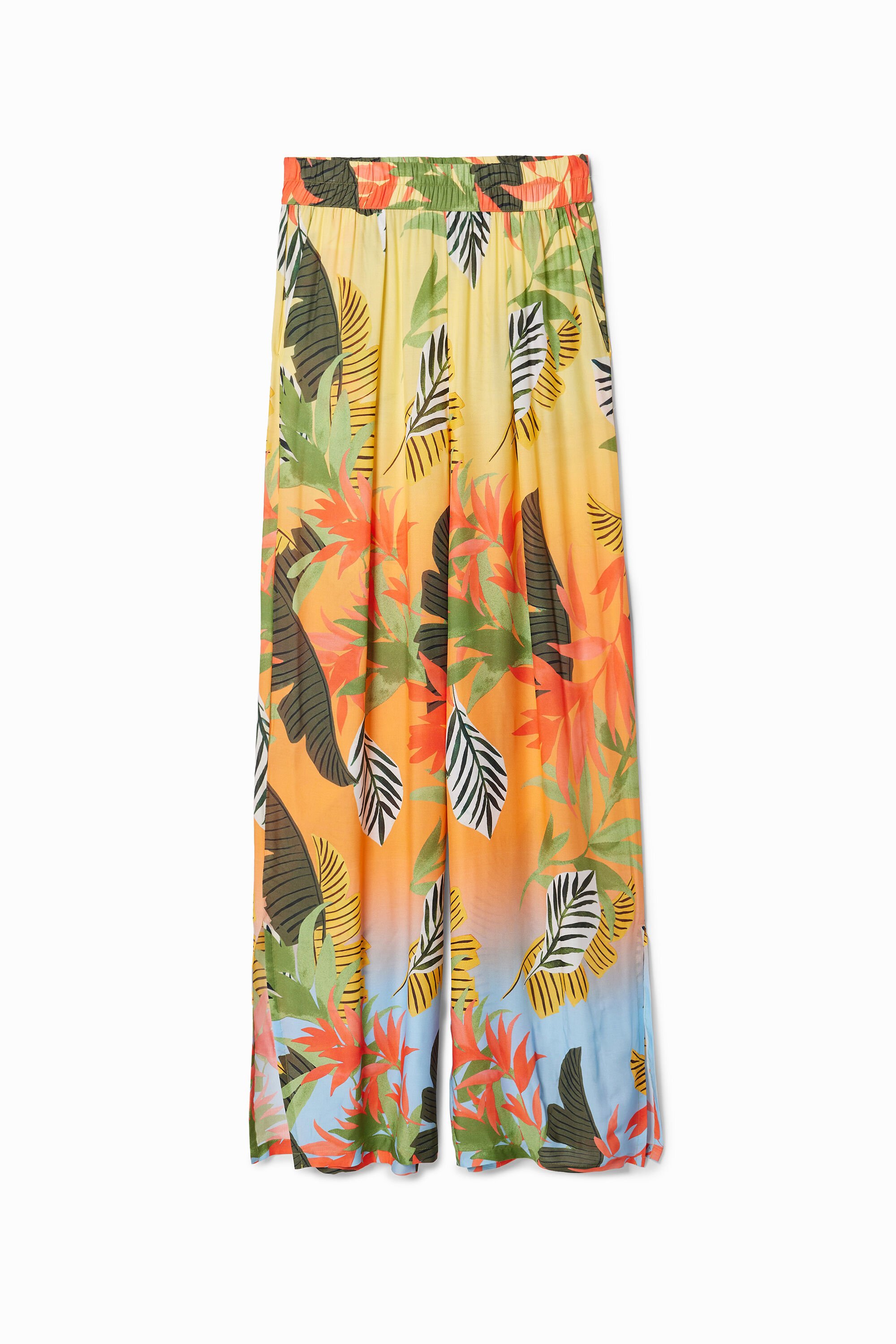 Pantalón Desigual Wide Leg Tropical Pantalón Desigual Wide Leg Tropical