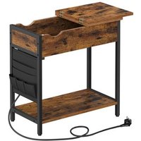 Mesa Auxiliar Multifuncional con Enchufes y USB