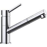 Grifo de Cocina Monomando con Caño Recto Giratorio y Ducha Extraíble