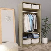 Armario De Almacenamiento Roble Sonoma 100x50x200 Cm CFW740404
