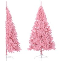 Medio Árbol de Navidad Artificial 240 cm con Soporte PVC (Cfw986544)