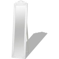 Espejo De Baño Estilo Barroco Blanco 160x40 Cm