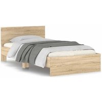 Cama Individual 100x200 cm con Cabecero de Madera de Ingeniería Roble Sonoma CFW394118