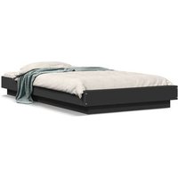 Estructura de Cama Individual con Luces LED de Madera de Ingeniería 75x190 Cm