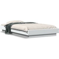 Cama Individual 90x190 cm Estructura de Madera con LED CFW43335