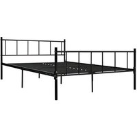 Estructura de Cama de Metal Negro 180x200 Cm