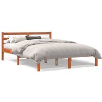 Cama Matrimonial Estructura De Madera 140x190 Cm