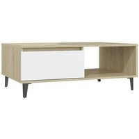 Mesa de Centro Madera Contrachapada Roble 90x60x35 Cm Cfw773366