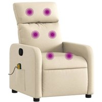 Sillón de masaje reclinable de tela – Cremacfw791918