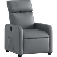 Sillón Reclinable de Cuero Sintético Griscfw792372