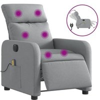 Sillón Reclinable De Masaje Eléctrico Tela Clarocfw792553