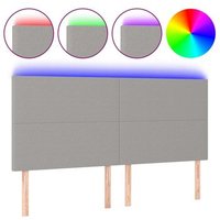 Cabecero de cama con panel de luces LED y tela - Cfw116233