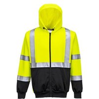 Sudadera Alta Visibilidad Bicolor con Capucha y Cremallera