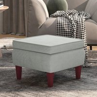 Taburete Reposapiés con Patas de Madera Terciopelo