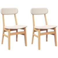 Pack 2 Sillas de Comedor Caucho y Madera Maciza