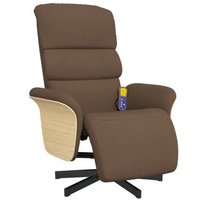 Sillón Reclinable de Masaje con Reposapiés de Tela Vidaxl