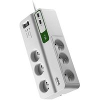 Apc By Schneider Electric Bloque de Pararrayos 6 Enchufes + 2 Puertos USB