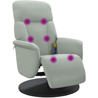 Sillón Reclinable con Masaje y Reposapiés de Terciopelo