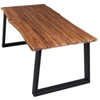 Mesa de Comedor de Madera Maciza de Acacia 170x90x75 Cm CFW333037