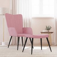 Sillón de Relax con Taburete de Terciopelo