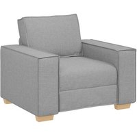 Sillón Sofá De Tela Gris Nube Cfw502740