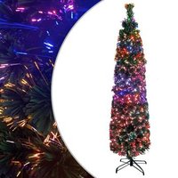 Árbol de Navidad Artificial Estrecho con Soporte de Fibra Óptica 150 cm (CFW332824)