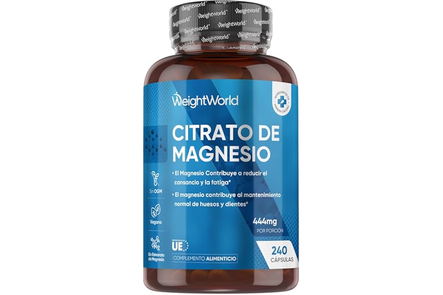 Citrato de Magnesio 240 Cápsulas Veganas