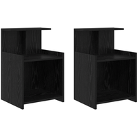 Pack 2 Mesitas de Noche Roble 40x35x70 Cm