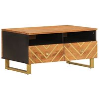 Mesa De Centro Madera Maciza Mango 80x54x40 Cm