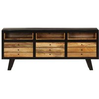Mueble de TV de madera maciza de mango 120x30x50 cm
