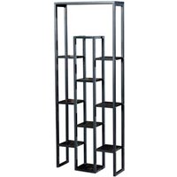 Soporte para plantas Blaavandshuk Metal/aglomerado 150 X 60 X 19 Cm Mármol Negro [en.casa]