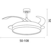 Ventilador de Techo Bel Air Kigali Ø108 cm 72W con Aspas Retráctiles y Mando a Distancia Ventilador de Techo Bel Air Kigali Ø108 cm 72W con Aspas Retráctiles y Mando a Distancia