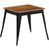 Mesa de Comedor de Madera Acacia y Acero 75 cm