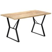 Comedor de Mesa de Salón 140x80x76 cm Madera de Mango Masiva 0902151