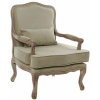 Sillón Dkd Home Decor Lienzo Beige Madera Marrón