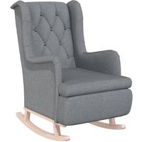 Sillón con patas mecedoras de madera maciza y caucho