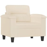 Sillón de Tela de Microfibra Beige 60 cm