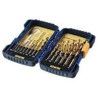 Juego de Brocas HSS/Titanio DIN 338 1.5 - 10mm Irwin 15 Piezas