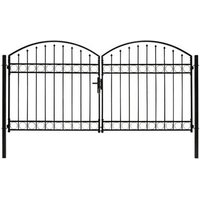 Cancelas de valla doble con arco Vidaxl