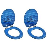 Asiento WC Tapa Cierre Suave MDF Vidaxl