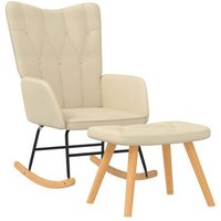 Silla Mecedora Tela con Reposapiés