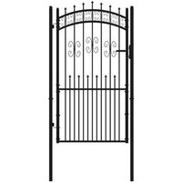 Puerta de Valla Punta Lanza Acero Recubierto 103x225cm Vidaxl