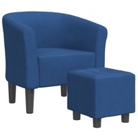Sillón con Taburete de Tela