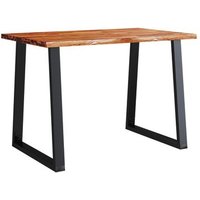 Mesa de Comedor con Borde Vivo Madera Maciza Acacia 110x70x75cm